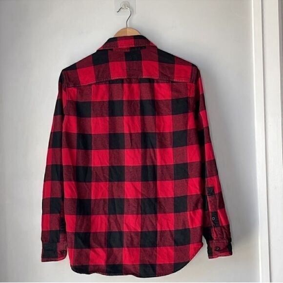 Hollister Christmas Plaid Soft Flannel Button Down Shirt - Picture 3 of 8